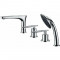 Смеситель для ванны на 4 отверстий Kaiser Star Chrome