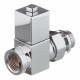 Клапан (вентиль) регулирующий ручной прямой Royal Thermo CUBE (RTE 50.026) 1/2 НР(ш) х 1/2 ВР(г) для радиатора хром