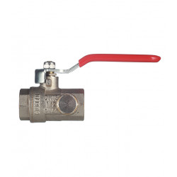 Кран шаровой латунный VALTEC Base (VT.245.N.04) 1/2 ВР(г) х 1/2 ВР(г) ручка с дренажом и воздухоотводчиком прямой