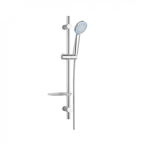 Душевой гарнитур Milardo Shower Set 3503F60M16 с лейкой d 80 мм со стойкой 600 мм с мыльницей