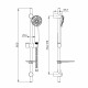 Душевой гарнитур Milardo Shower Set 3503F60M16 с лейкой d 80 мм со стойкой 600 мм с мыльницей