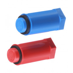 Заглушка полипропиленовая VALTEC (VTp.792.M.04) 1/2 НР(ш) (2) красный/синий