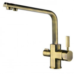 Смеситель для кухонной мойки под фильтр однорычажный  боковой  Kaiser Decor 40144-3 Bronze ?40