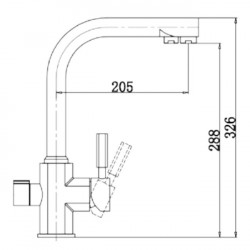 Смеситель для кухонной мойки под фильтр однорычажный  боковой  Kaiser Decor 40144-3 Bronze ?40