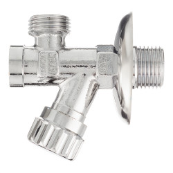 Вентиль VALTEC (VT.282.GBC.0404) 1/2 НР(ш) х 1/2 НР(ш) для подключения с/т приборов с фильтром