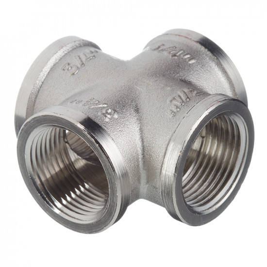 Крестовина Valtec (VTr.760.N.0005) 3/4 ВР(г) х 3/4 ВР(г) х 3/4 ВР(г) х 3/4 ВР(г) латунная