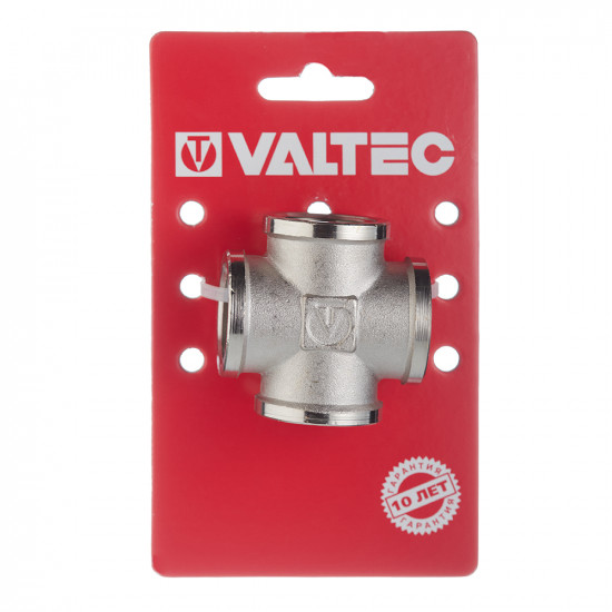 Крестовина Valtec (VTr.760.N.0005) 3/4 ВР(г) х 3/4 ВР(г) х 3/4 ВР(г) х 3/4 ВР(г) латунная