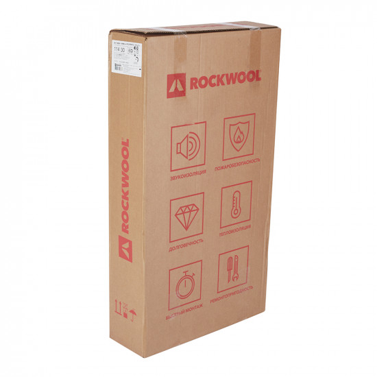 Звукоизоляция для труб Rockwool цилиндр 114х30х3000 мм
