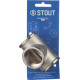 Тройник Stout (SFT-0020-000001) 1 ВР(г) х 1 ВР(г) х 1 ВР(г) латунный