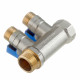 Коллектор Stout (SMB 6201 341202) 3/4 ВР(г) х 2 выхода 1/2 НР(ш) х 3/4 НР(ш) с шаровыми кранами