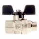 Кран шаровой латунный Stout (SVB-0004-000015) 1/2 ВР(г) х 1/2 НР(ш) бабочка прямой