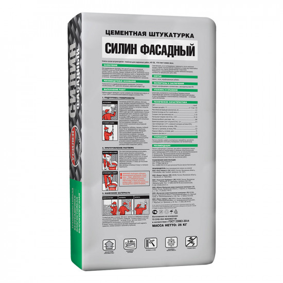Штукатурка цементная Unis Силин Фасадный 25 кг