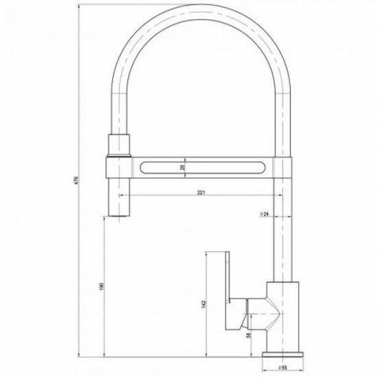 Смеситель для кухни с гибким изливом LEMARK Soul, хром LM6006C
