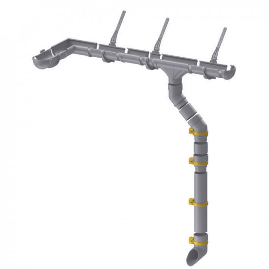 Хомут трубы пластиковый d80 мм Docke Standard коричневый RAL 8017