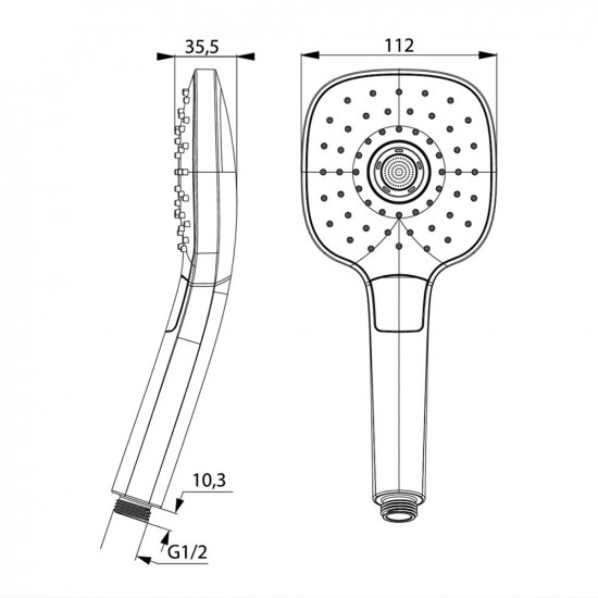 Лейка для душа IDDIS Sena SEN3F00i18 d112 мм F3