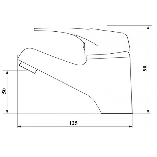 Смеситель для раковины UNION MW006 с коротким изливом однорычажный