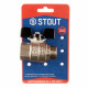 Кран шаровой латунный Stout (SVB-0004-000020) 3/4 ВР(г) х 3/4 НР(ш) бабочка прямой