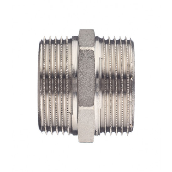 Ниппель Stout (SFT-0004-114114) 1 1/4 НР(ш) х 1 1/4 НР(ш) латунный