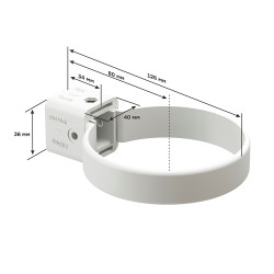 Хомут трубы Docke Premium пластиковый горький шоколад RAL 8019