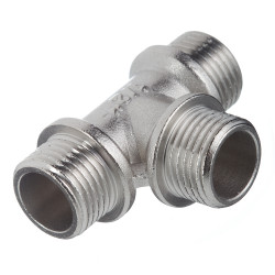Тройник Valtec (VTr.131.N.0004) 1/2 НР(ш) х 1/2 НР(ш) х 1/2 НР(ш) латунный