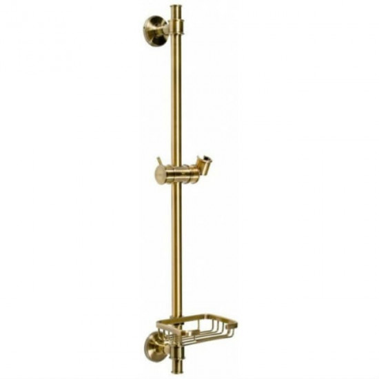 Стойка душевая металлическая с мыльницей KAISER R-0092 Bronze