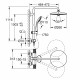 Душевая система Grohe Vitalio Joy 30361000 верхним душем d260 мм с лейкой d 110 мм с термостатом