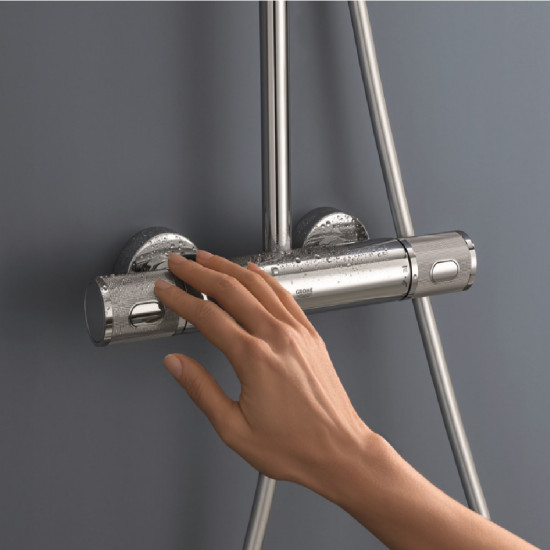 Душевая система Grohe Vitalio Joy 30361000 верхним душем d260 мм с лейкой d 110 мм с термостатом