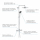Душевая система Grohe Vitalio Joy 30361000 верхним душем d260 мм с лейкой d 110 мм с термостатом