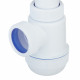 Сифон для раковины VIRPLAST by WIRQUIN 30980678 1/2"х40 с литым выпуском нерж. чашкой D 63 мм и гибким соединением 40/50
