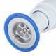 Сифон для раковины VIRPLAST by WIRQUIN 30980678 1/2"х40 с литым выпуском нерж. чашкой D 63 мм и гибким соединением 40/50