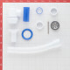 Сифон для раковины VIRPLAST by WIRQUIN 30980678 1/2"х40 с литым выпуском нерж. чашкой D 63 мм и гибким соединением 40/50