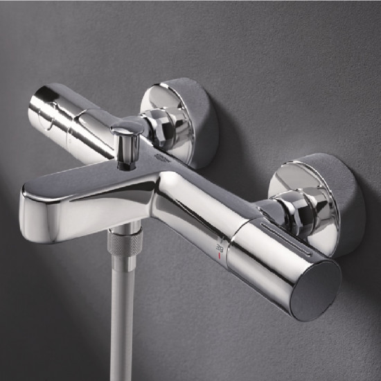 Смеситель для ванны GROHE Precision Get 34774000 с коротким изливом с термостатом без лейки
