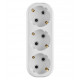 Разветвитель (тройник) UNIVersal (А303) с заземлением 16 А 230 В 3,5 кВт 3 розетки IP20 белый