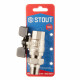 Кран шаровой латунный Stout (SVB-0007-000015) 1/2 ВР(г) х 1/2 НР(ш) бабочка со сгоном прямой