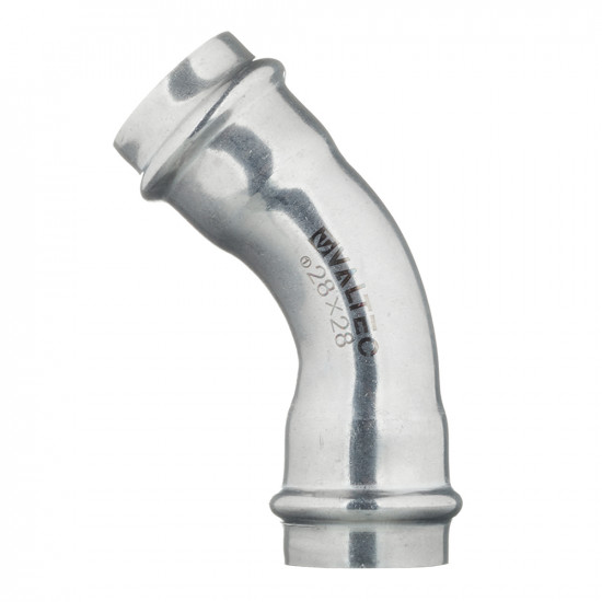 Угол VALTEC (VTi.959.I.002828) 45° 28 мм ВВ нержавеющая сталь