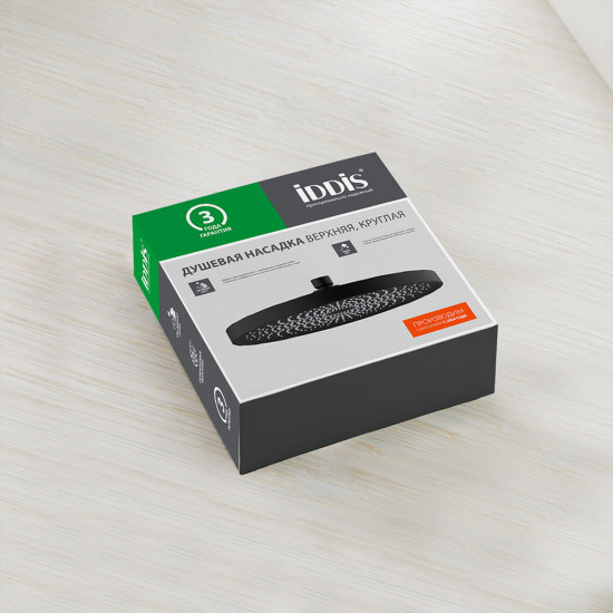 Лейка душевая верхняя IDDIS SpaHome SPA26BPi64 D260 мм F1 черная