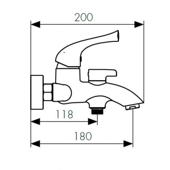 Смеситель для ванны Kaiser Comba 48022 с душем, хром