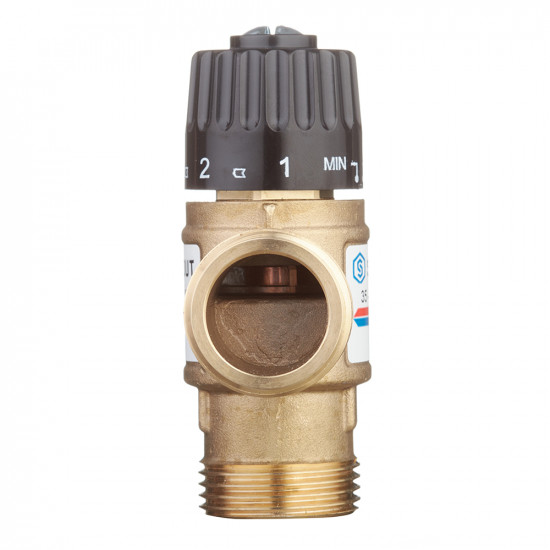 Клапан (вентиль) термостатический Stout (SVM-0120-256025) подмешивающий 1 НР(ш) для систем отопления и ГВС 35-60 °С KVs 2,5