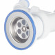Сифон для мойки и раковины VIRPLAST by WIRQUIN 30980698 1 1/2"х40 прямоточный с выпуском D 70 мм и гибк