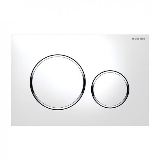 Клавиша смыва Geberit Sigma 20 хром матовый белый для инсталляций (115.882.KJ.1)