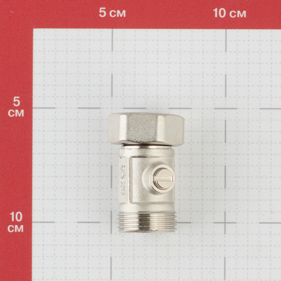 Узел нижнего подключения прямой Stout (SVH-0005-000020) 3/4 НР(ш) х 3/4 ВР(г) для радиатора никелерованный