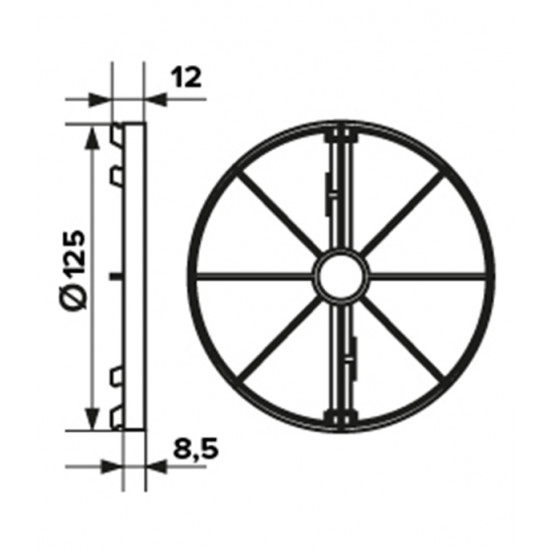 Клапан обратный пластиковый Era d125 мм