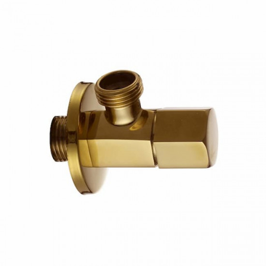 Кран шаровый для воды KAISER угловой 1/2х1/2 Gold