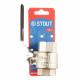 Кран шаровой латунный Stout (SVB-0001-000025) 1 ВР(г) х 1 ВР(г) ручка прямой