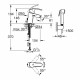 Смеситель для умывальника GROHE Eurosmart 23124002 S-Size с гигиеническим душем однорычажный