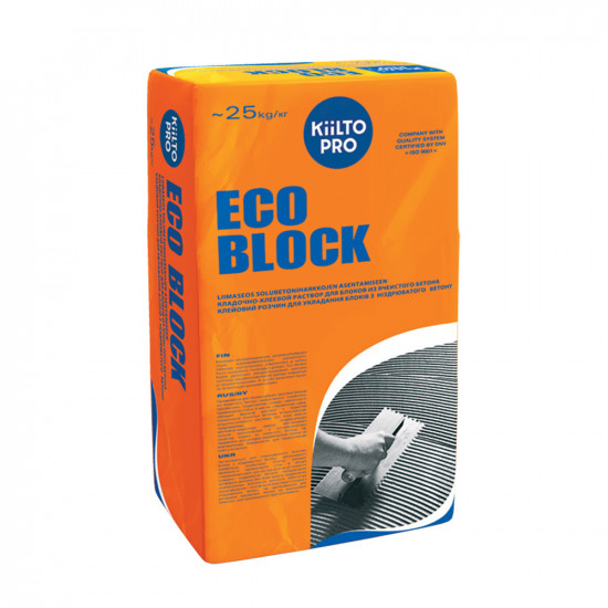 Клей для газобетона Kiilto Eco Block 25 кг