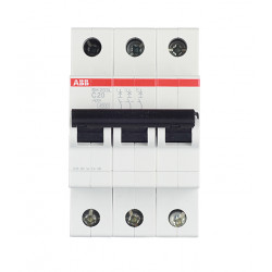 Автоматический выключатель ABB SH203L (2CDS243001R0204) 3P 20А тип C 4,5 кА 400 В на DIN-рейку