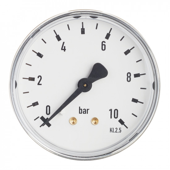 Манометр Braukmann 1/4 НР(ш) аксиальный 10 бар d63 мм для редуктора D06F и фильтра FK06