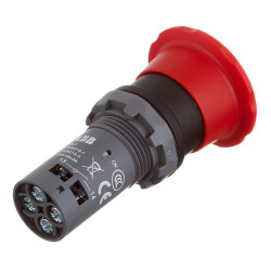 Кнопка ABB CE4T-10R-11 (1SFA619550R1071) 300 В 1НО+1НЗ красная с фиксацией