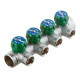 Коллектор Stout (SMB-6850-013404) 1 ВР(г) х 4 выхода 3/4(ЕК) х 1 НР(ш) регулирующий